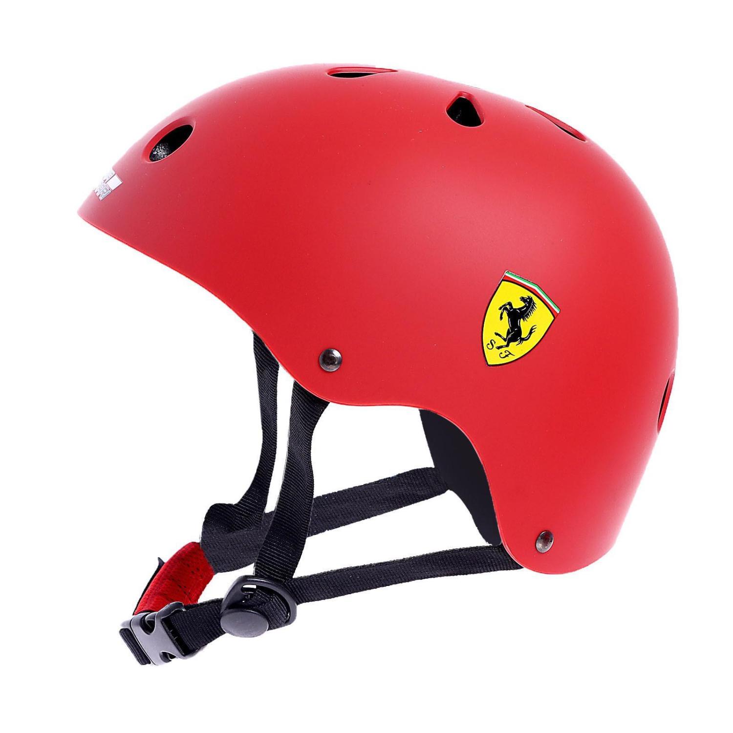 Шлем защитный, детский Ferrari, размер 56-58, цвет красный купить в Нижнем Новгороде